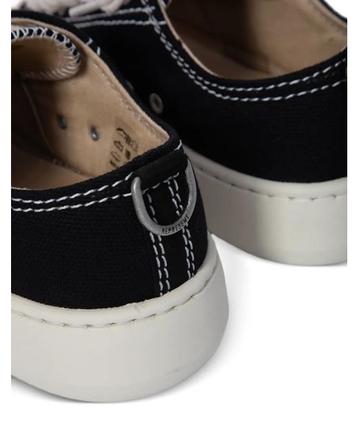 Represent White Contrast-Stitching Sneakers