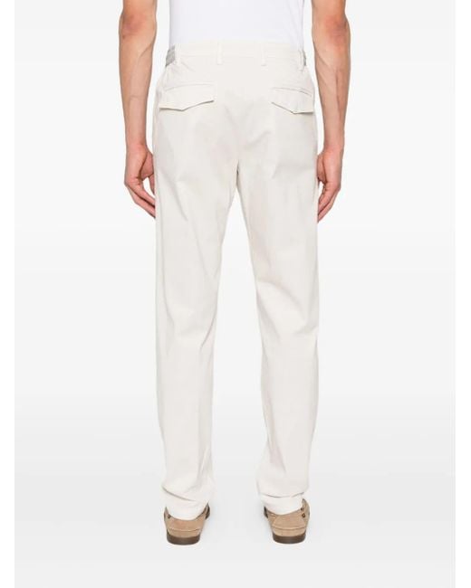 Eleventy Plissierte Tapered-Hose in White für Herren