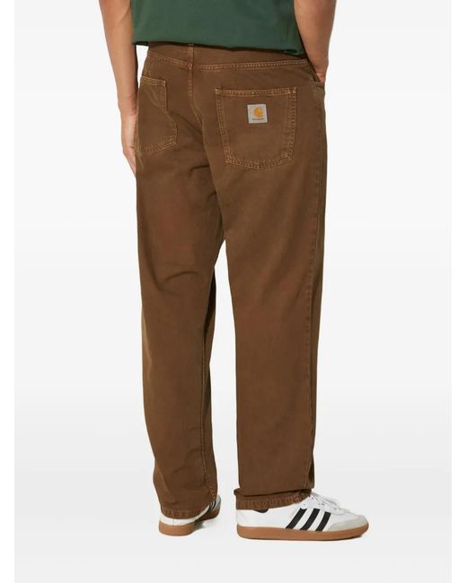 Carhartt Jeans mit Logo-Patch in Brown für Herren