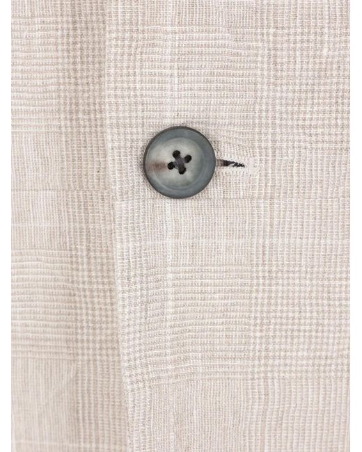 Sease White Check-Pattern Shirt for men