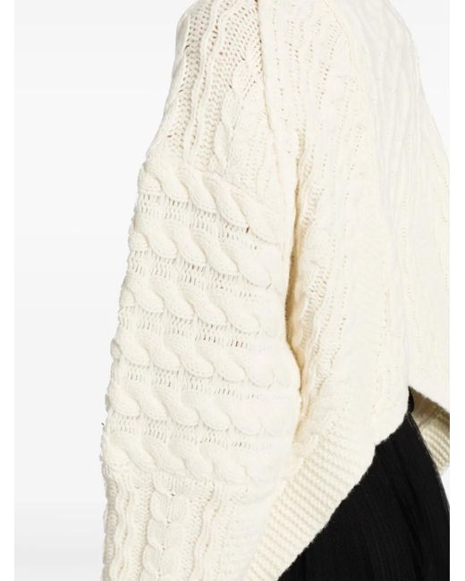 Erdem White Cable-Knit Wool Jumper