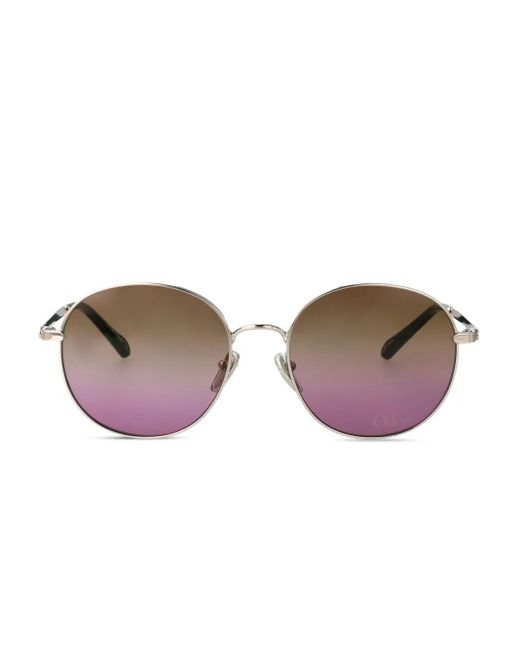 Chloé Brown Round-Frame Sunglasses