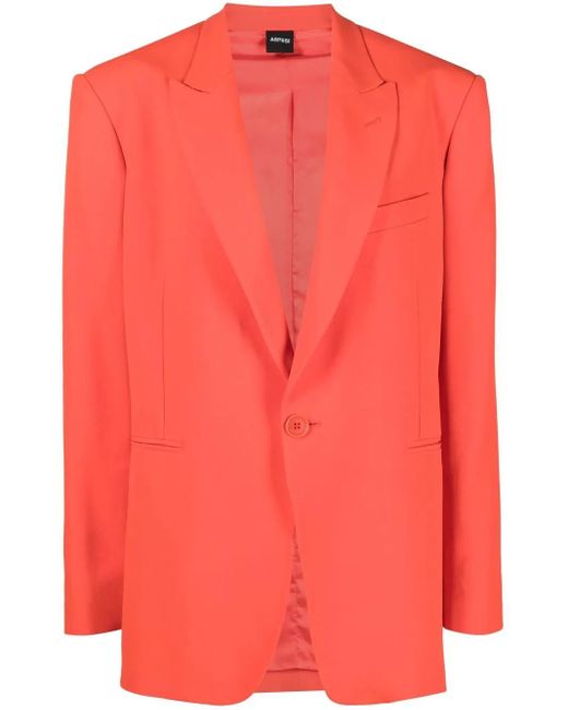 Aspesi Blazer Met Enkele Rij Knopen in het Red