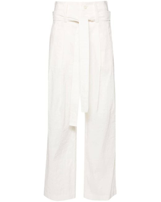 Pantalones Shaped Membrane rectos Issey Miyake de color White