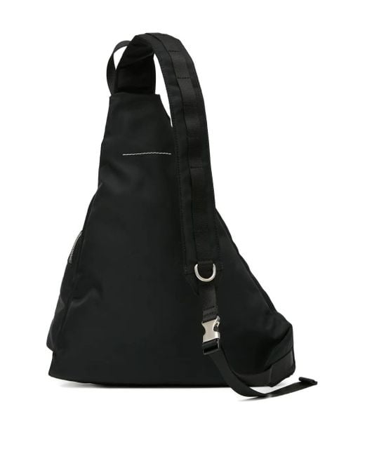 MM6 by Maison Martin Margiela Black Triangular Cross Body Bag