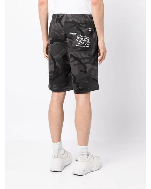 Aape By A Bathing Ape Bermuda Shorts Met Print in het Black voor heren