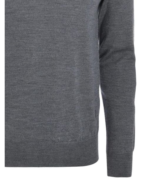 Tombolini Gray Wool Sweater for men