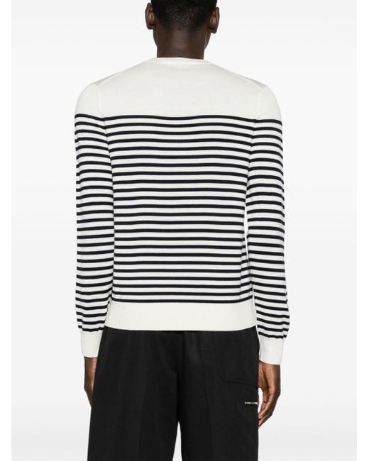 Theory Blue Striped Wool Blend Jumper for men