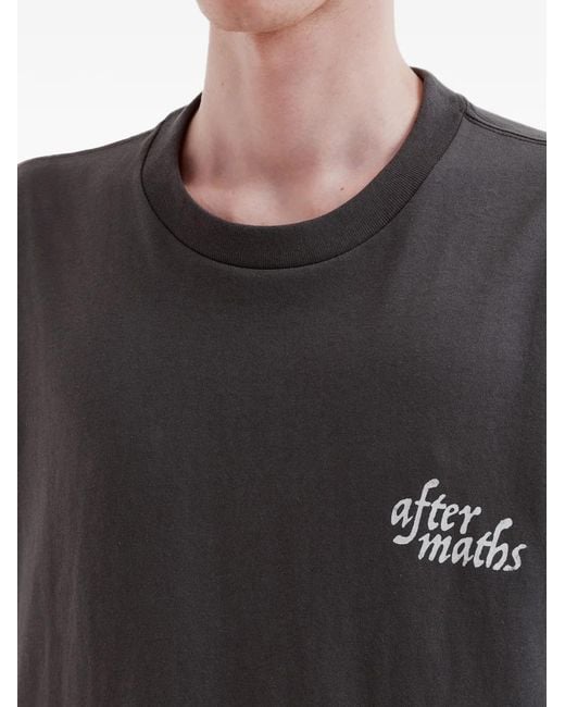 AFTERMATHS Gray Graphic-Print T-Shirt for men