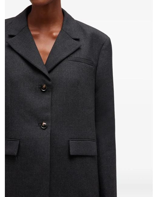 Ganni Gray Wool Suiting Blazer