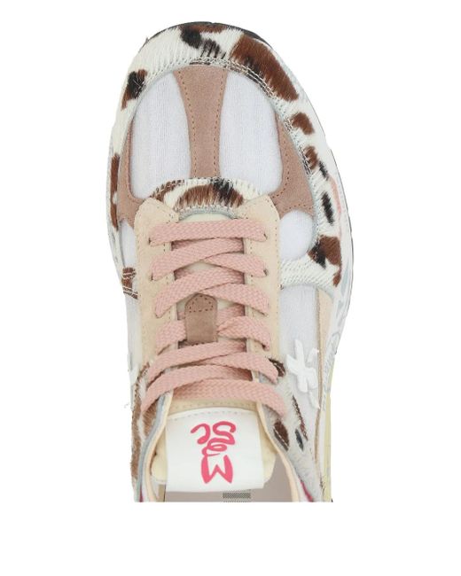 Premiata White Mased Sneakers