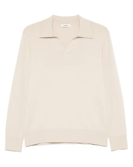 Sandro Natural Fine-Knit Sweater for men