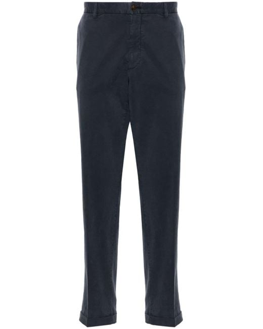 Briglia 1949 Blue Elasticated-waist Tapered Trousers for men