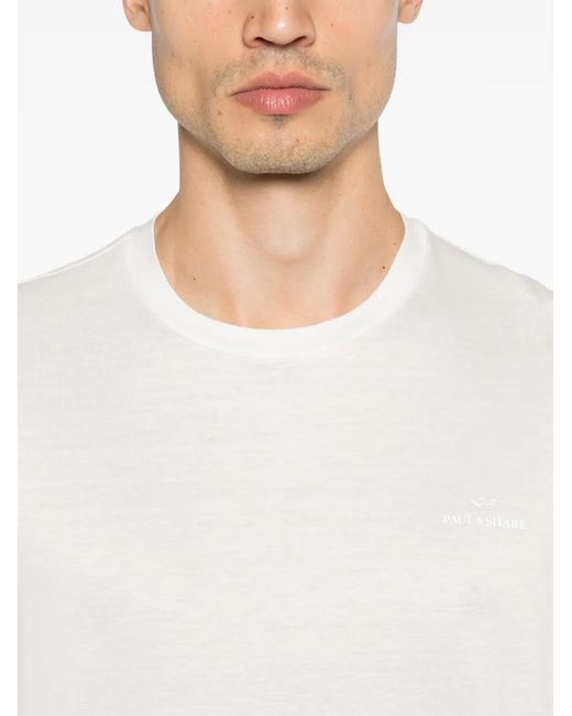 Paul & Shark White Crew-Neck T-Shirt for men
