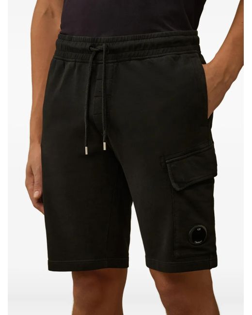 C P Company Black Bermuda Cargo for men
