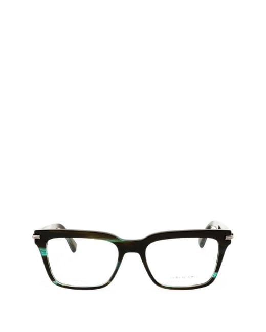Ferragamo Eyewear Black Rectangle-Frame Glasses for men