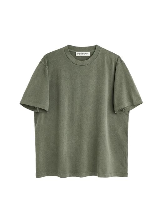 Our Legacy メンズ グリーン ショートスリーブ Tシャツ
