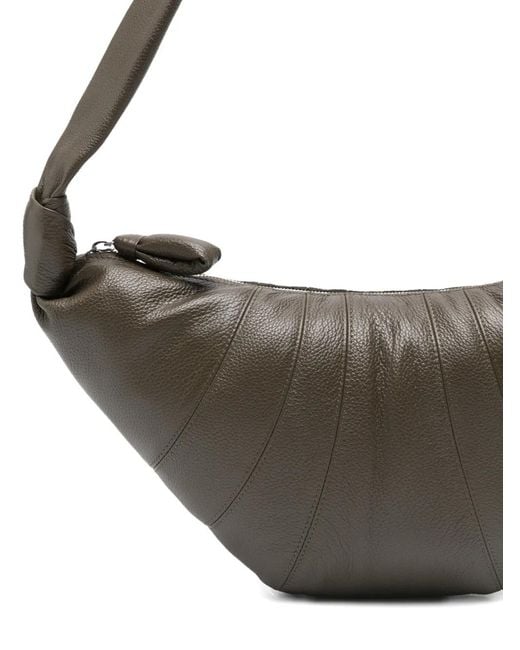 Lemaire Metallic Sac Porté Épaule Croissant À Nœud Médium