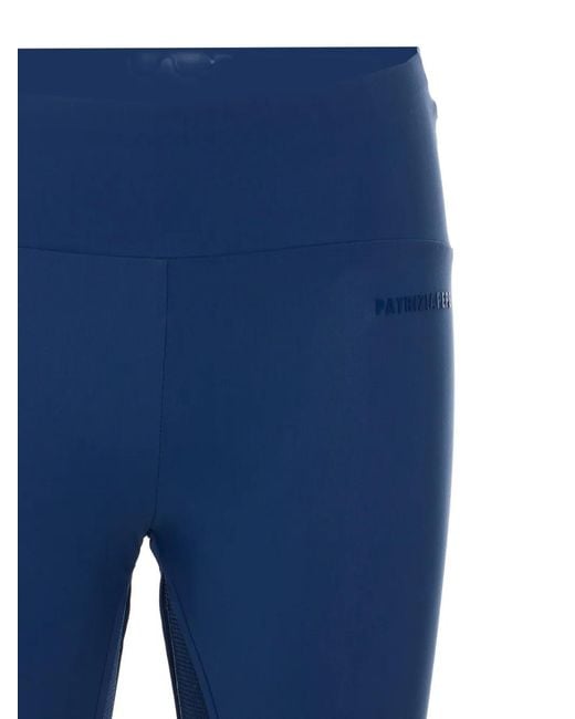 Patrizia Pepe Blue Logo Print Leggings