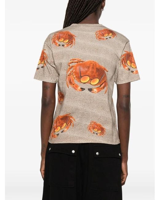 The Artistylist Orange Snow Crabs Crab-Print T-Shirt