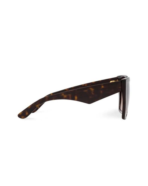 Dolce & Gabbana Brown Tortoiseshell Logo-Plaque Arm Sunglasses