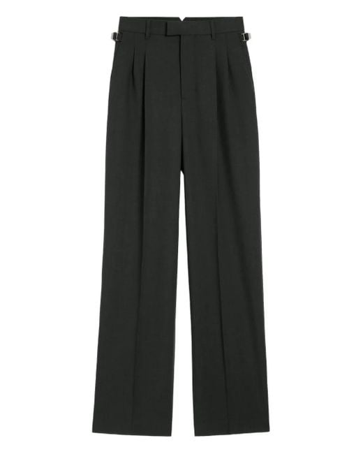 AMI Black Charcoal High-Waisted Trousers