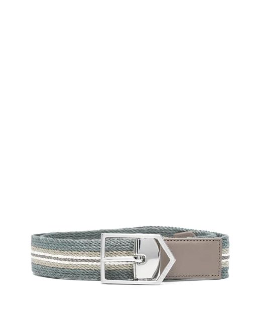 メンズ Canali ストライプ ベルト Gray