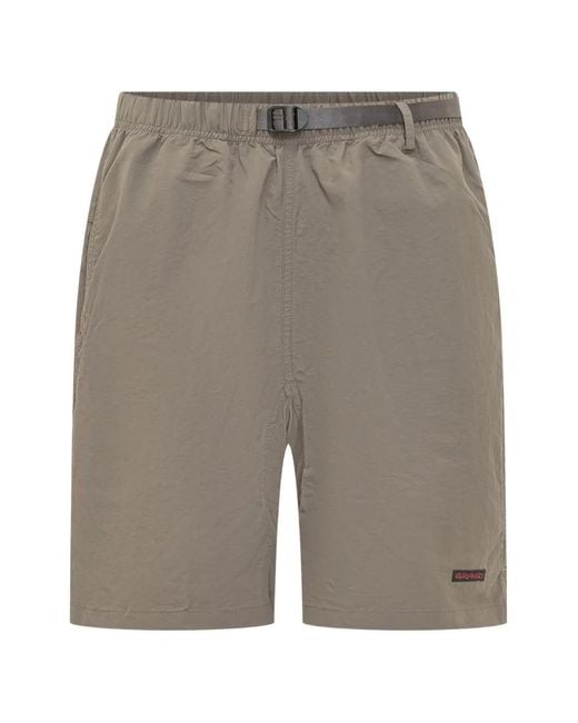 Gramicci Gray Elasticated Waist Cargo Shorts for men