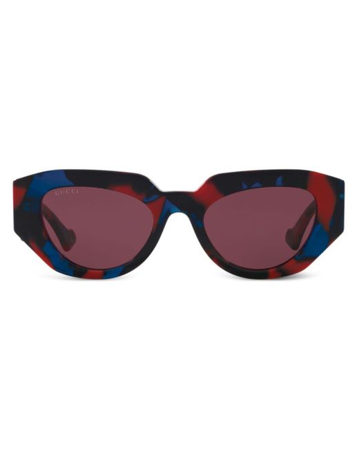 Gucci Green Cat-eye Frame Sunglasses