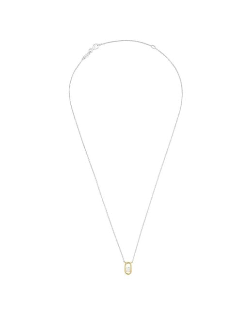 Tous White Golden Pendant Necklace