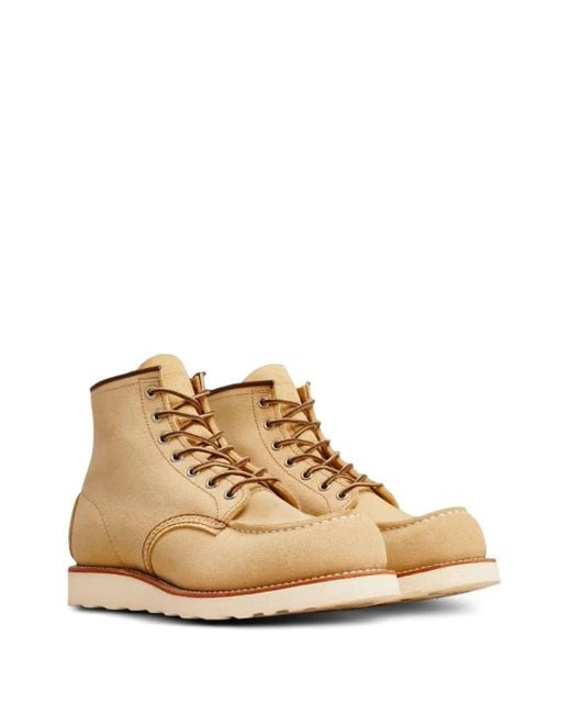 Red Wing Natural Leather Moc-Toe Boots for men