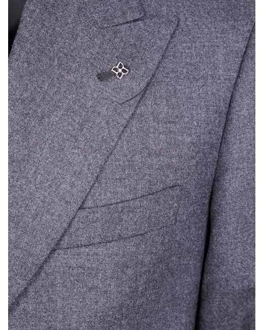 Tagliatore Blue Double-Breasted Wool Suit for men