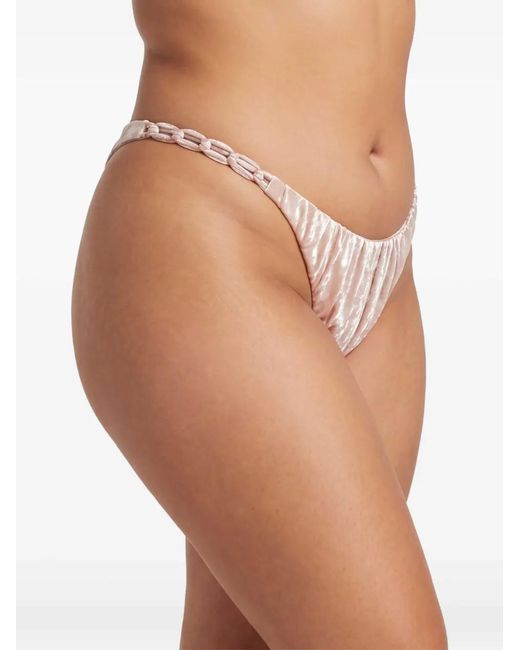 Isa Boulder Pink Braided-Strings Bikini Bottoms