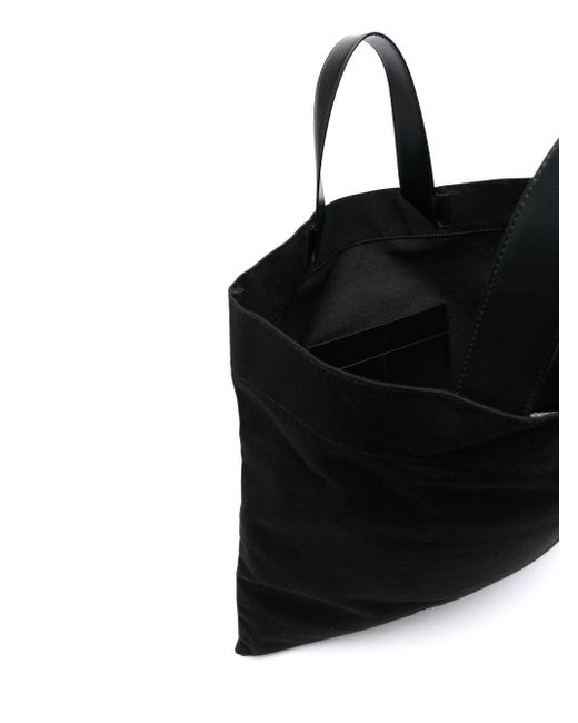 Jil Sander Black Logo-print Tote Bag
