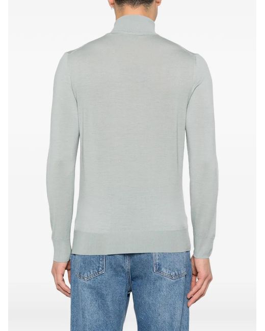 Canali Gray Pull À Col Zippé for men