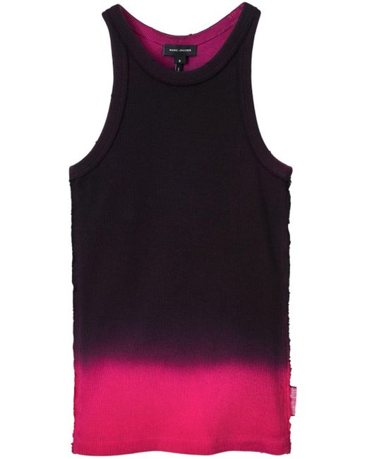 Marc Jacobs Red Grunge Spray-effect Tank Top