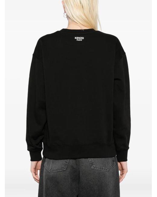 KENZO Black 'Boke Flower' Embroidered Sweatshirt