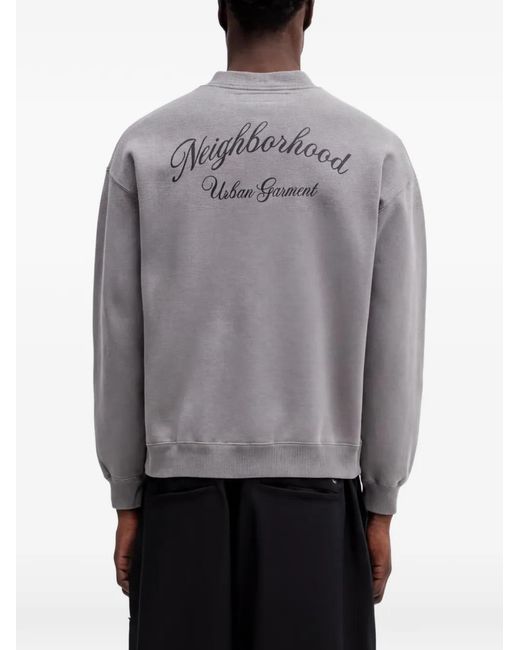 Neighborhood Gray Zip-Up Sweatshirt for men