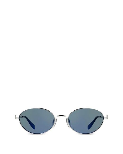 Karl Lagerfeld Blue Oval-Frame Sunglasses