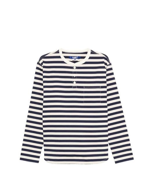 Junya Watanabe White Striped T-Shirt for men