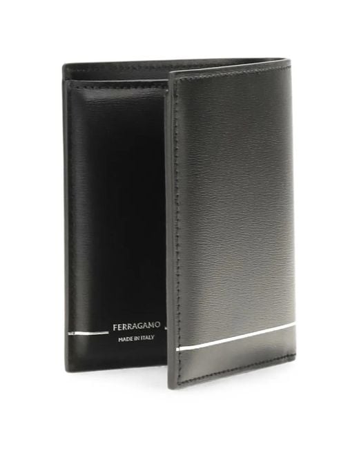Ferragamo Gray Gancini Credit Card Holder for men