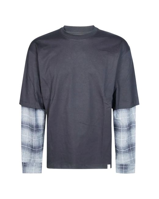 Woc Blue Nazare' Layered-Sleeve T-Shirt for men