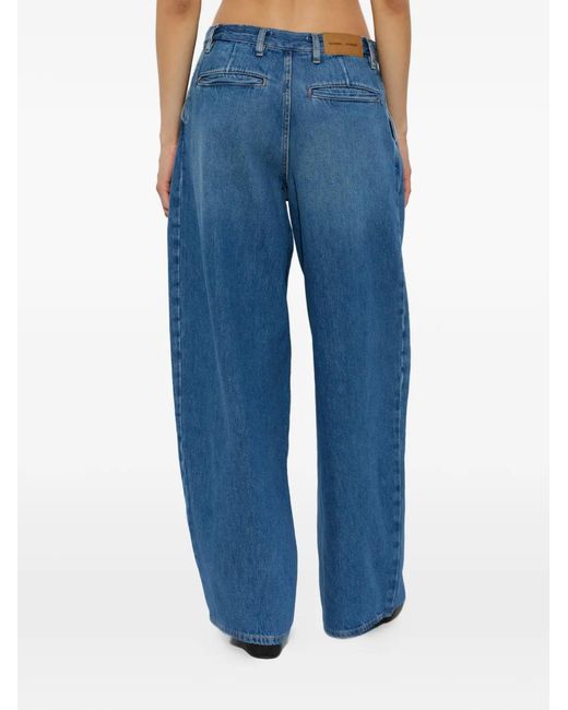 Samsøe & Samsøe Blue Saharperfluid Pleated Jeans