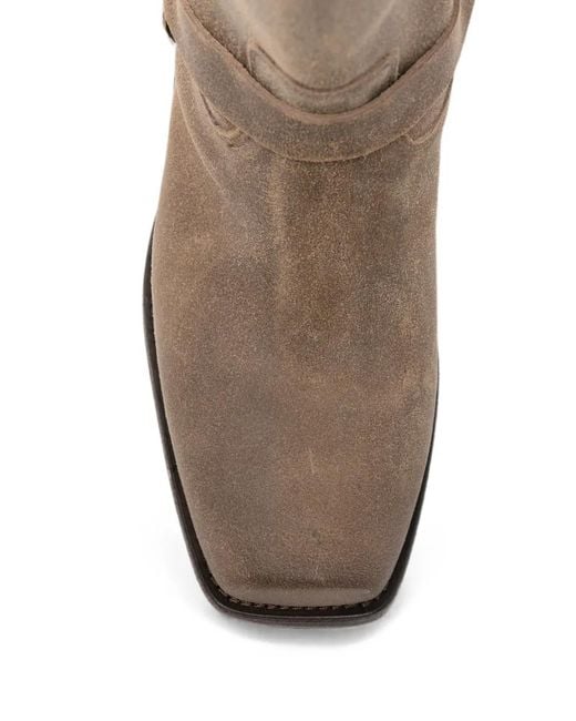 Golden Goose Deluxe Brand Brown Square-Toe Biker Boots for men
