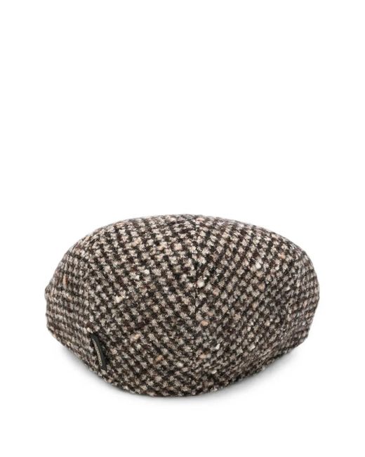 Borsalino White Parigi Check-Pattern Hat