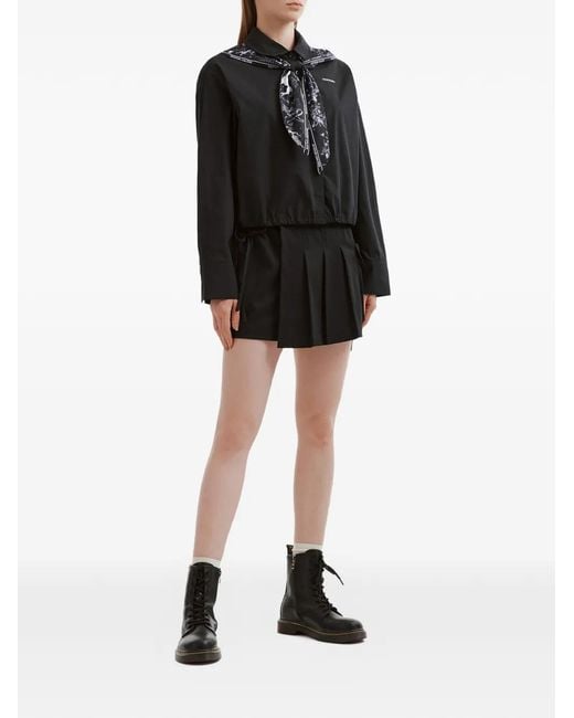 Musium Div. Black Printed-Scarf Cotton Jacket