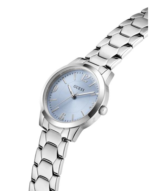 Guess Blue Round-Case 34Mm Watch