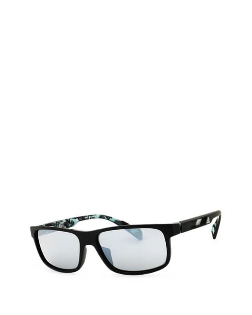 Adidas Black Rectangle-Frame Sunglasses for men