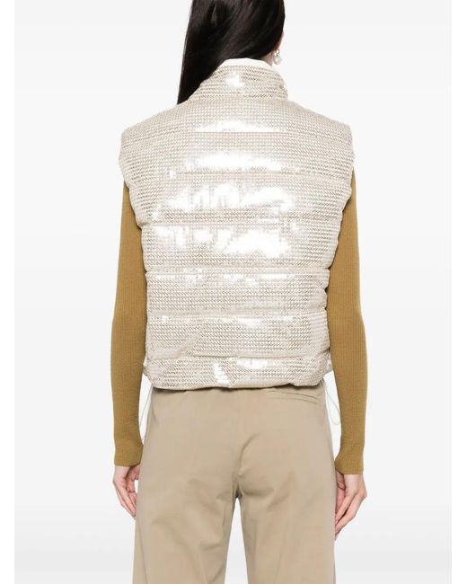 Liu Jo White Sequinned Gilet