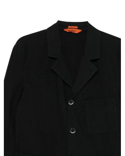 Barena Black Velona Buttoned Jacket for men